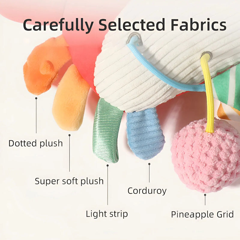 Hanging Baby Crib Toy Plush Bedbell with Pull String and Rattles