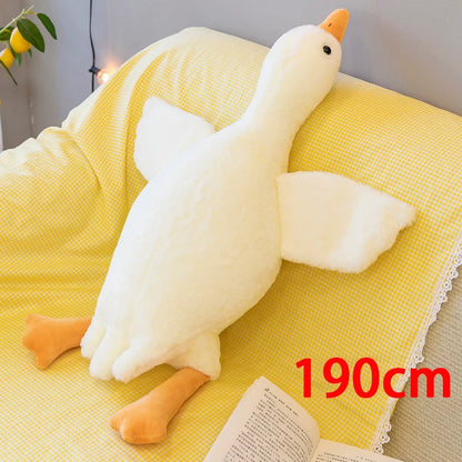 Goose Plush Pillow - Long Soft Stuffed Duck Cushion for Kids