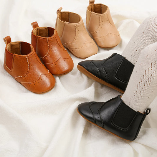 LittleStep Vintage Baby Booties | Warm Anti-Slip Soft Sole Infant Shoes 0-18M