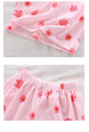 Short Sleeve Kids Pyjama Set with Cute Cartoon Prints