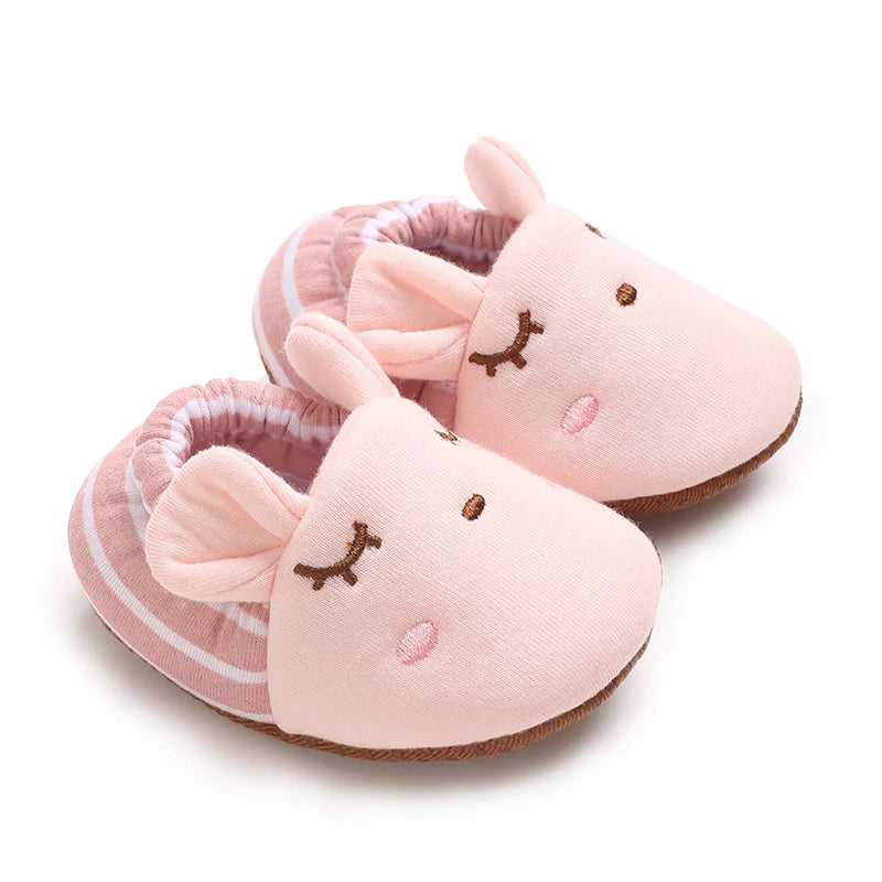 TinyPaws Animal Baby Crib Shoes | Soft Sole Non-Slip Newborn Booties 0-18M