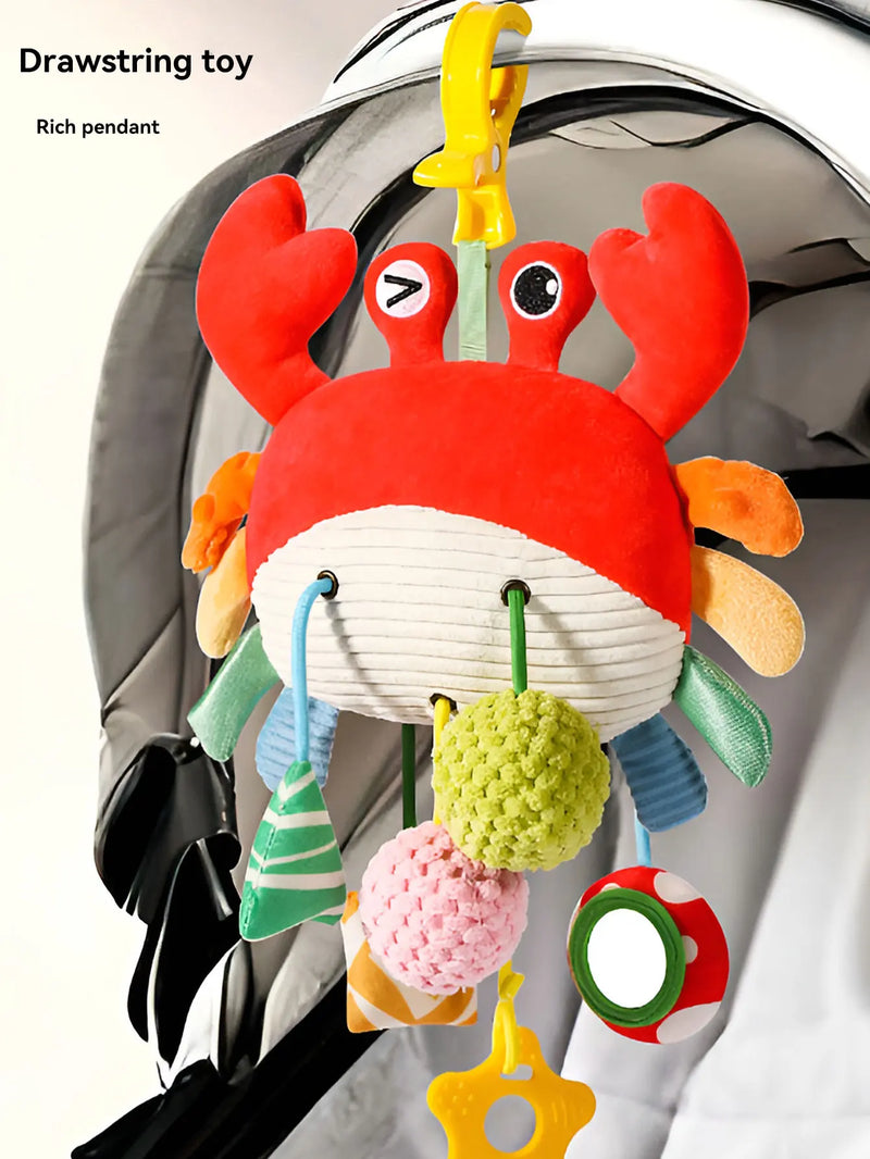 Hanging Baby Crib Toy Plush Bedbell with Pull String and Rattles