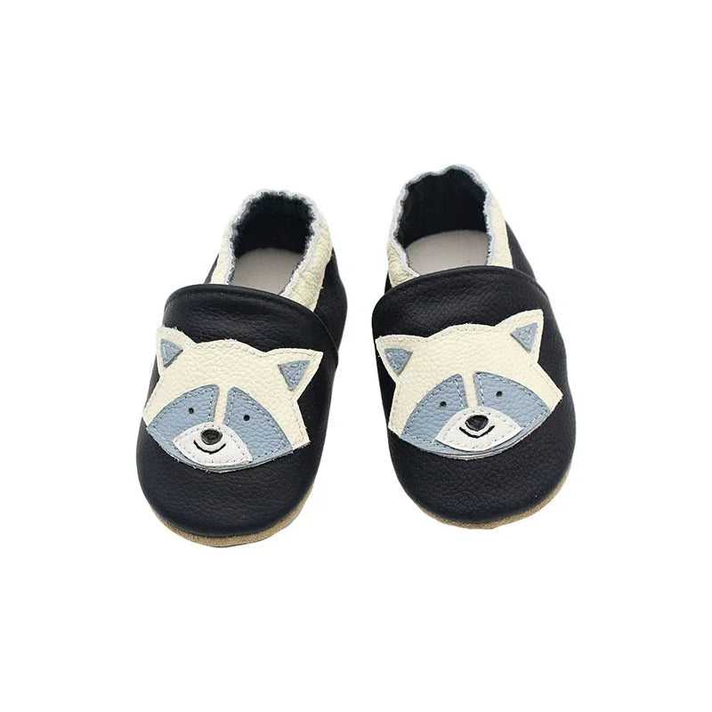 WildStep Leather Baby Moccasins | Animal Soft Sole First Walker Shoes 0-24M