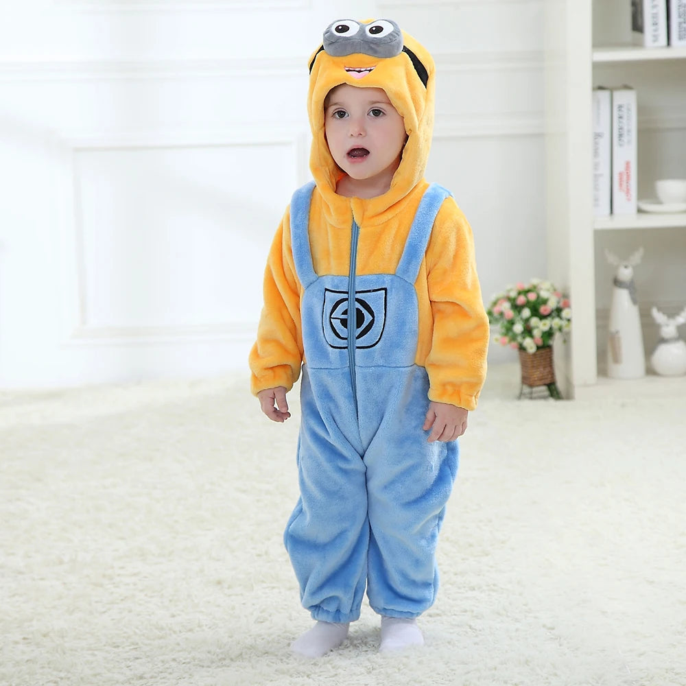 Baby Lion Onesie Costume - Soft Animal Romper with Hooded Mane