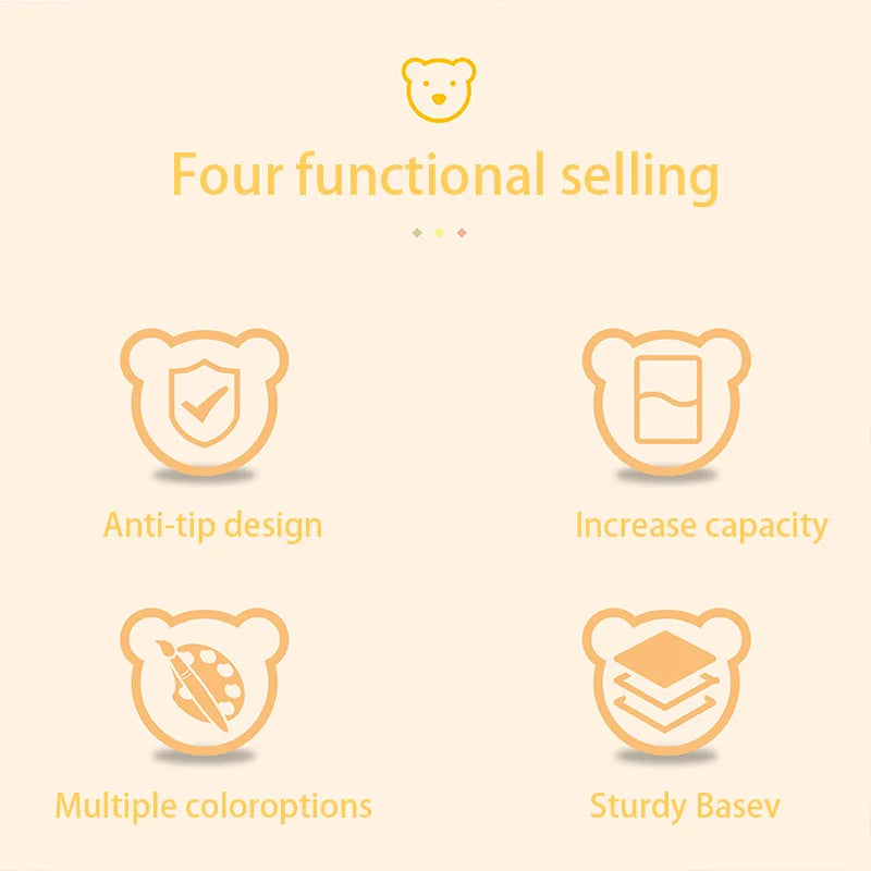 Transparent Plush Toy Storage Tower with Zipper Cover