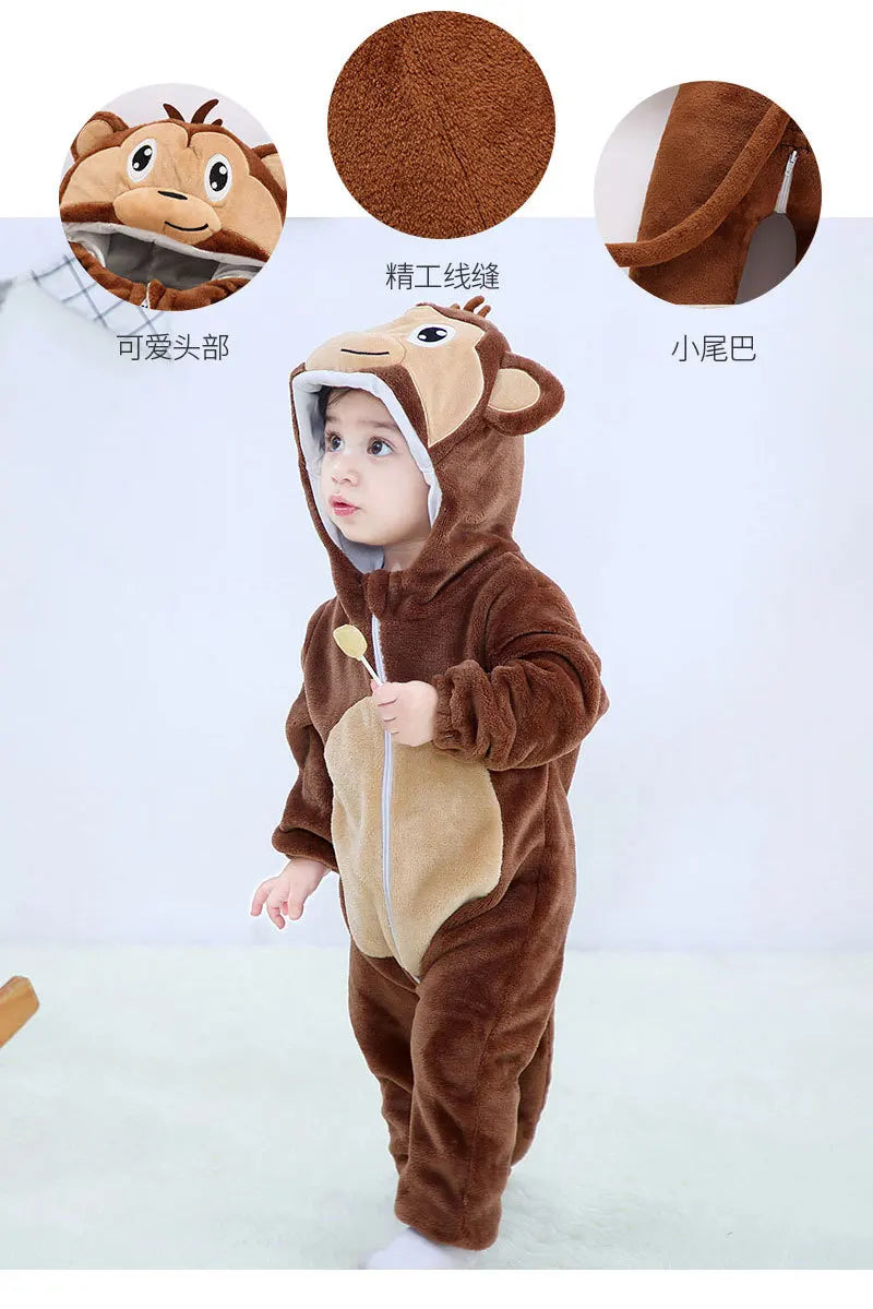Kids Animal Onesie Pyjamas for Warm Winter Nights & Cozy Playtime