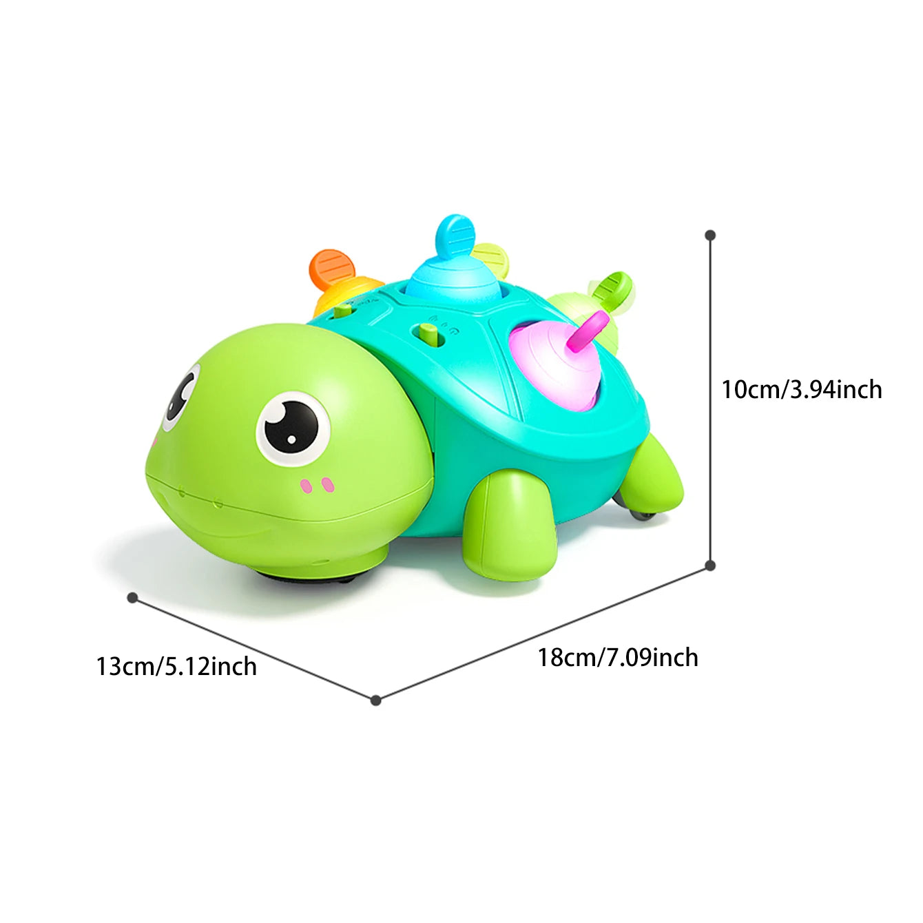 Crawling Turtle Toy with Music and Lights for Babies
