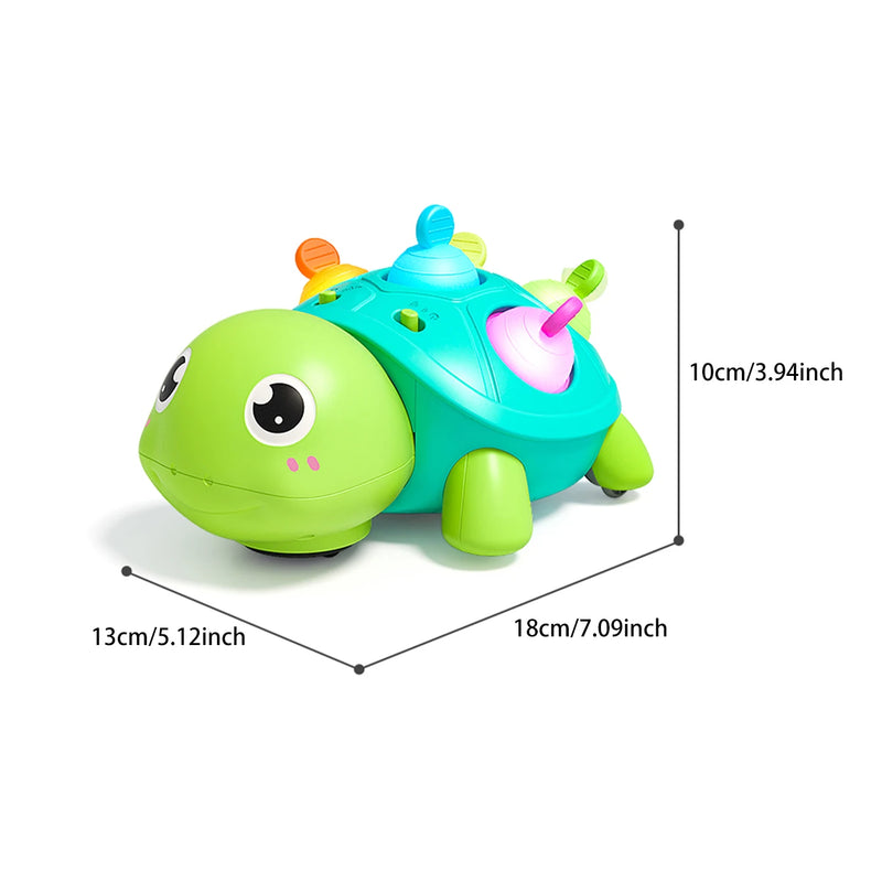 Crawling Turtle Toy with Music and Lights for Babies