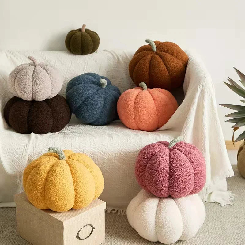Pumpkin Plush Cushion - Soft Halloween Pumpkin Pillow for Kids & Home Decor