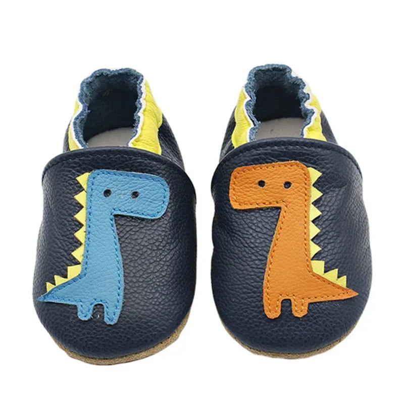 WildStep Leather Baby Moccasins | Animal Soft Sole First Walker Shoes 0-24M