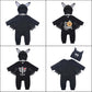 Baby Bat Romper Costume - Black Halloween Jumpsuit with Wing Sleeves