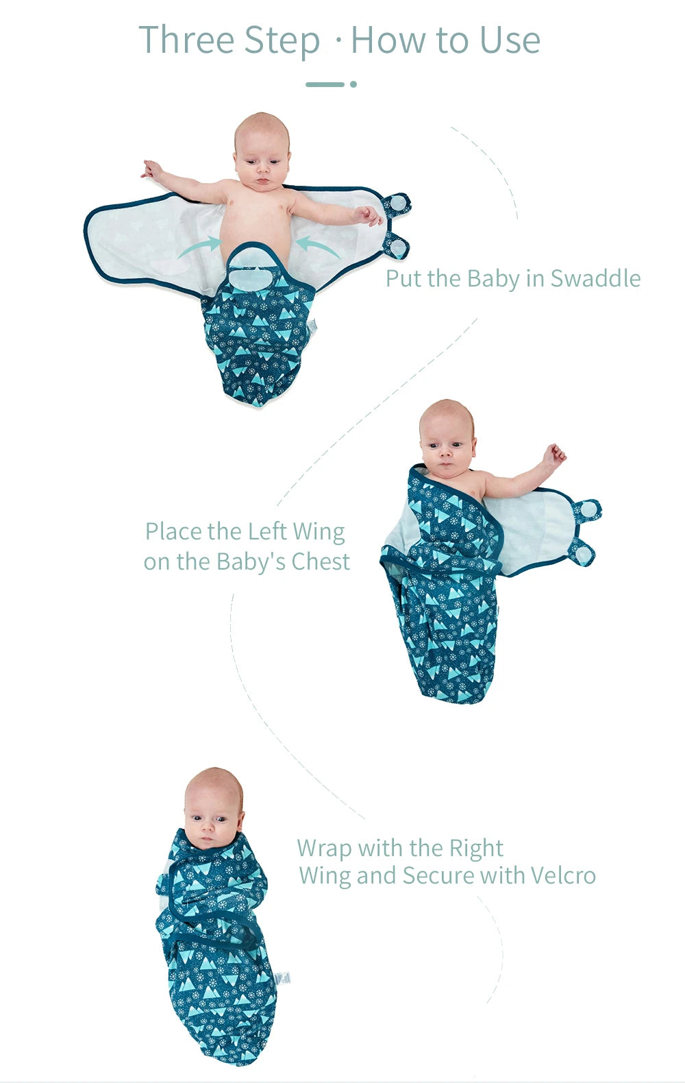 100% Cotton Newborn Swaddle Wrap for Calm, Cozy Sleep