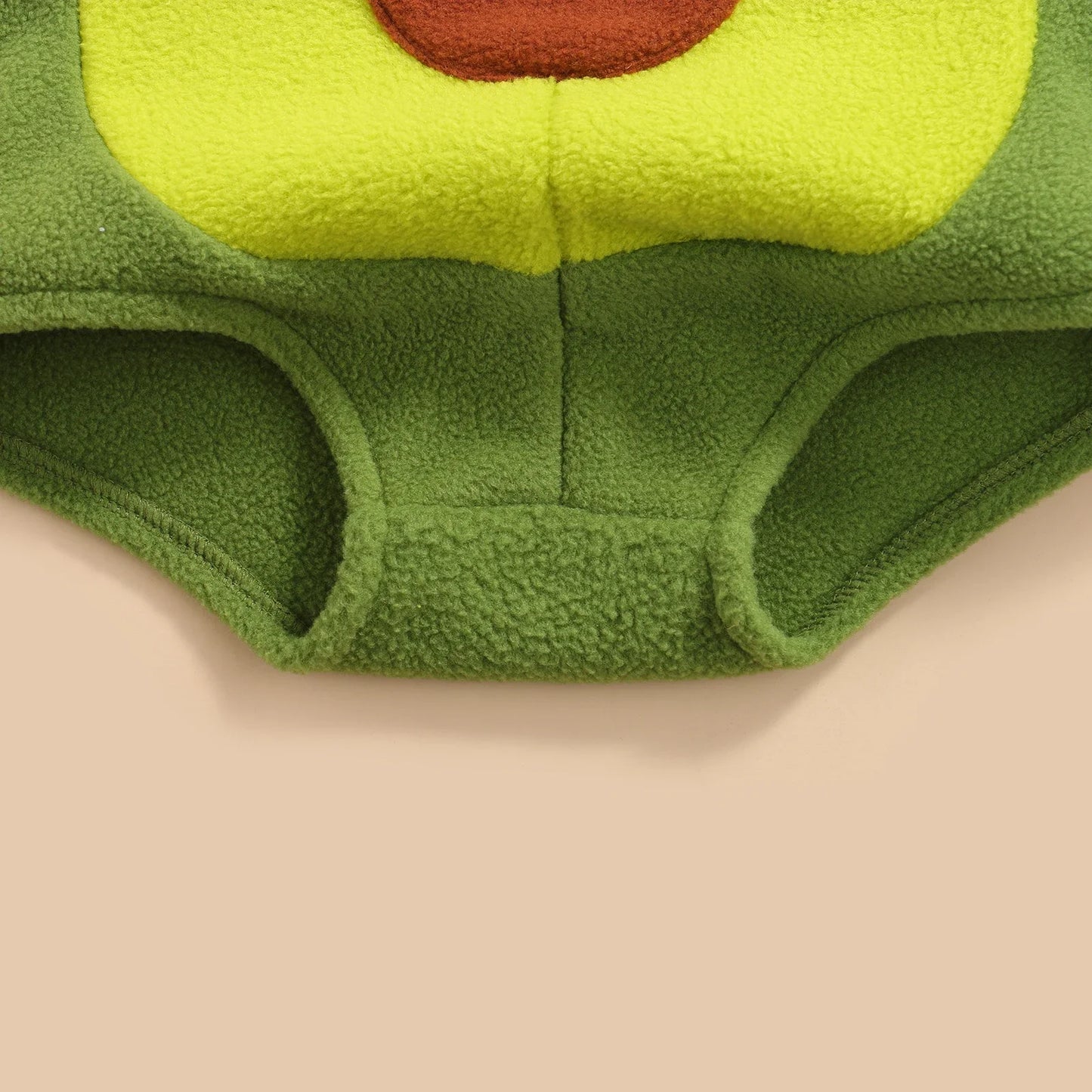 Baby Avocado Romper Outfit - Hooded Sleeveless Jumpsuit with Striped Stockings