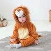 Baby Lion Onesie Costume - Soft Animal Romper with Hooded Mane