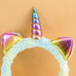 Unicorn Plush Earmuffs with Metallic Ears and Horns for Kids