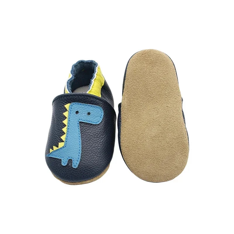 WildStep Leather Baby Moccasins | Animal Soft Sole First Walker Shoes 0-24M