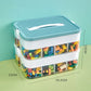 Stackable Kids Building Block Storage Box with 1–3 Layers and Play Lid