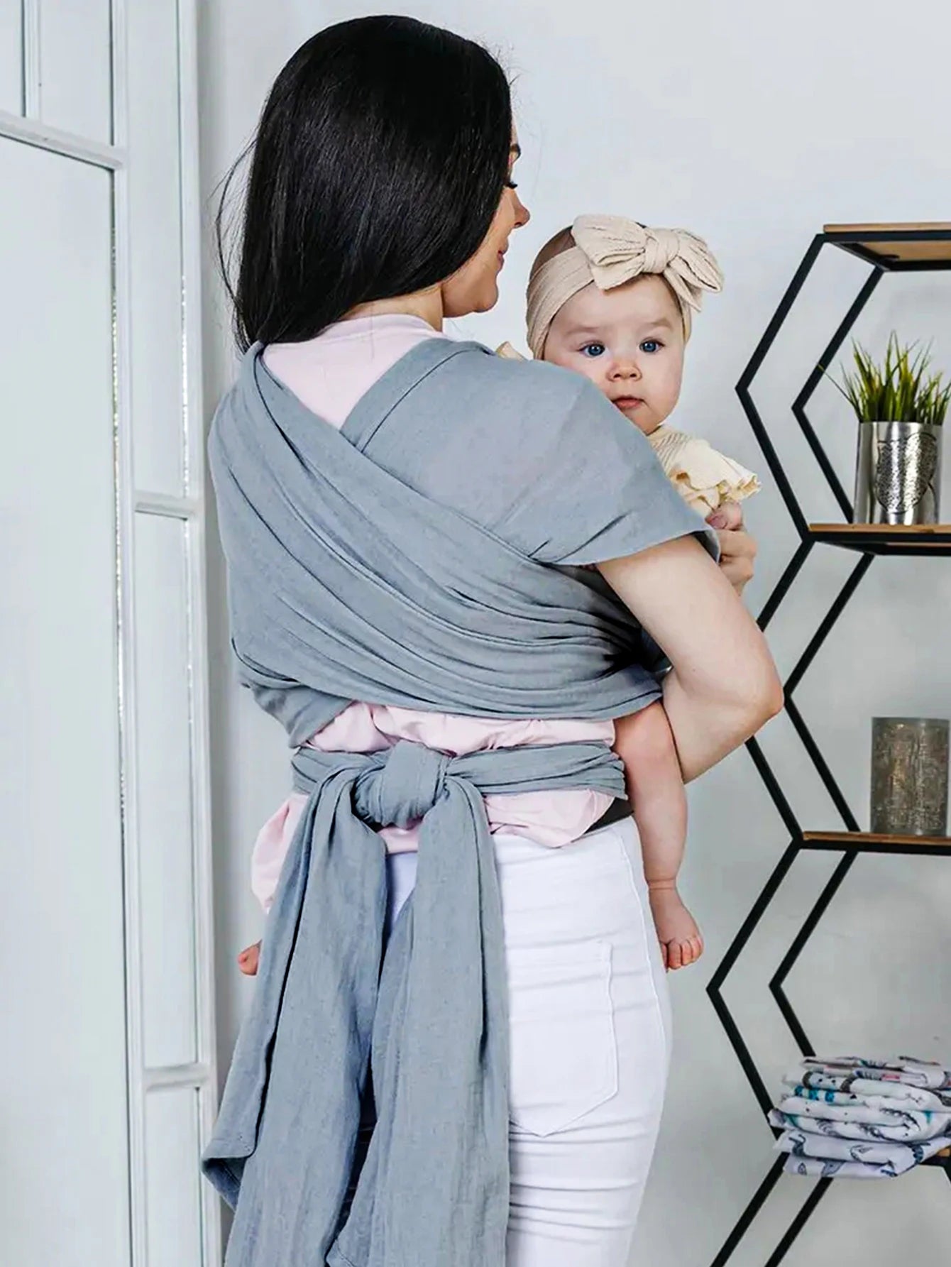 Stretch Baby Wrap Carrier – Hands-Free Newborn to Toddler Sling