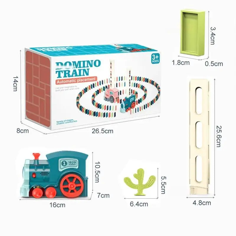 Domino Train Set for Kids with Light and Sound