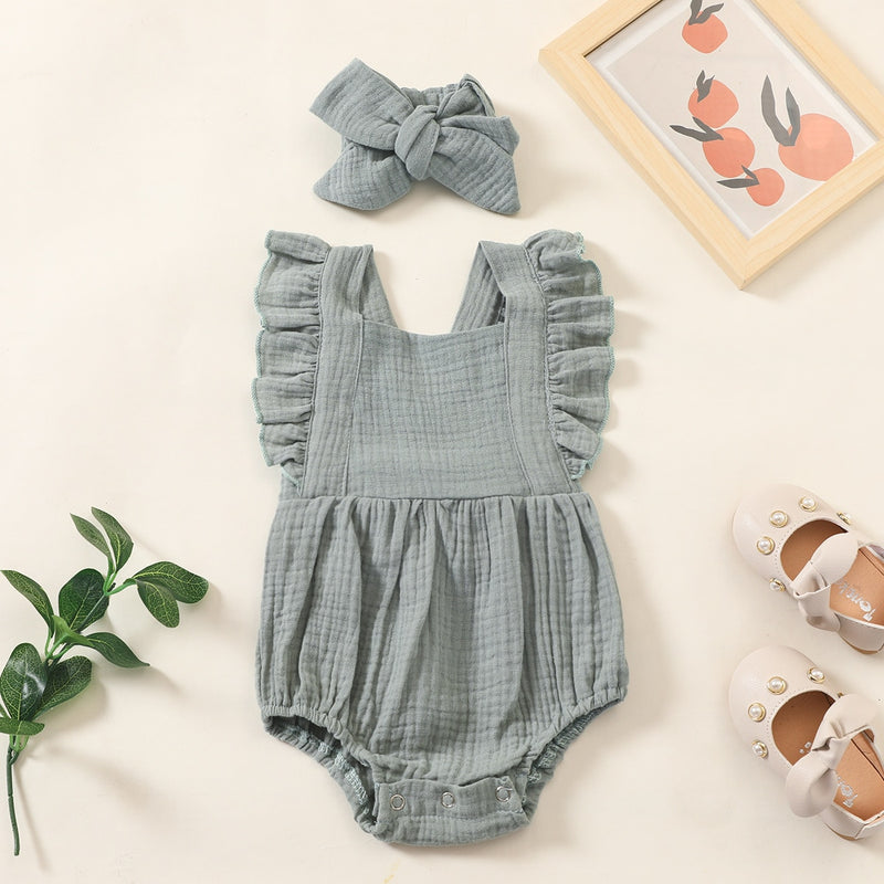 Sleeveless Baby Girls Romper