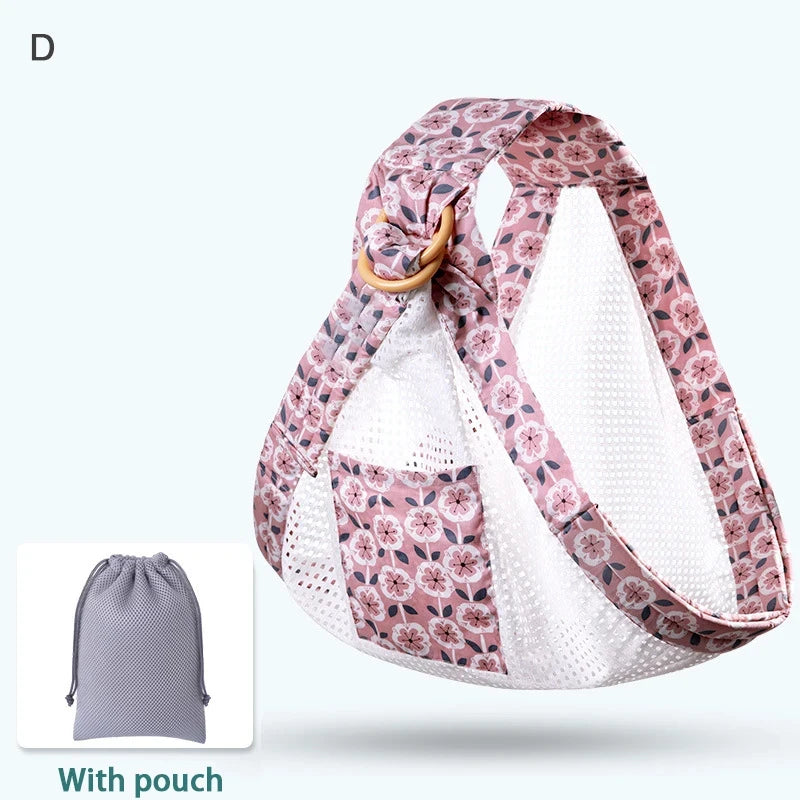 Adjustable Baby Wrap Carrier & Nursing Cover – Soft Breathable Sling (0–36 Months)