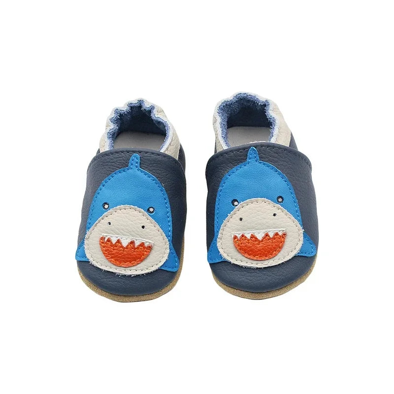 WildStep Leather Baby Moccasins | Animal Soft Sole First Walker Shoes 0-24M