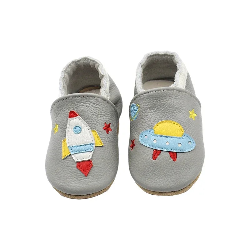 WildStep Leather Baby Moccasins | Animal Soft Sole First Walker Shoes 0-24M