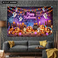 Happy Halloween Backdrop Banner - Pumpkin Ghost Party Photo Background