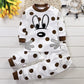 Cute Cartoon Cotton Pyjama Set for Autumn Bedtime & Everyday Lounging