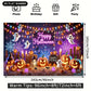 Happy Halloween Backdrop Banner - Pumpkin Ghost Party Photo Background