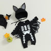 Skeleton Print Baby/Infant Jumpsuit with Hat