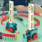 Domino Train Set for Kids with Light and Sound