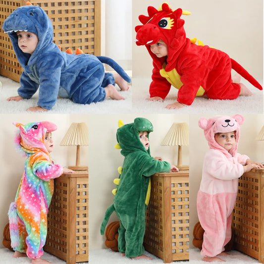 Kids Animal Onesie Pyjamas for Warm Winter Nights & Cozy Playtime