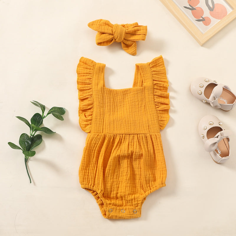 Sleeveless Baby Girls Romper