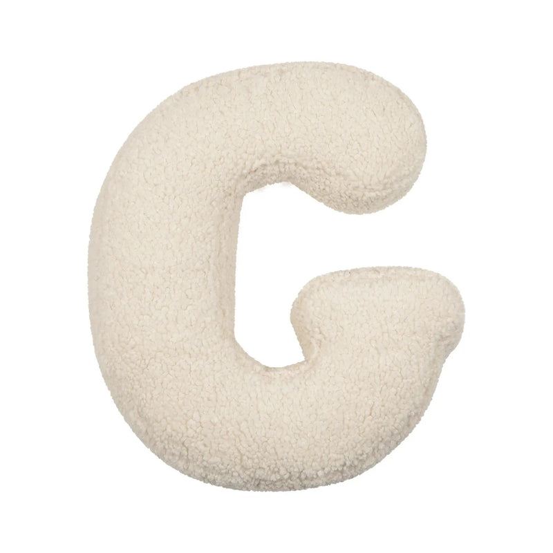 Lambswool Alphabet Pillows – Soft Plush Letter Cushion for Nursery and Playrooms