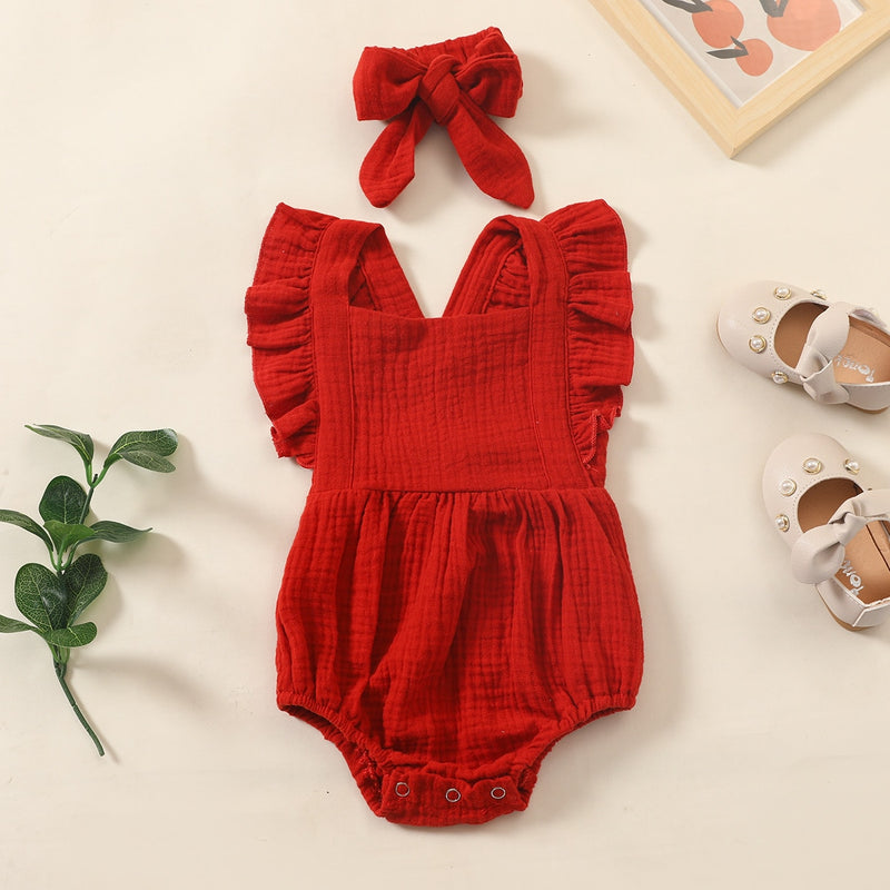 Sleeveless Baby Girls Romper