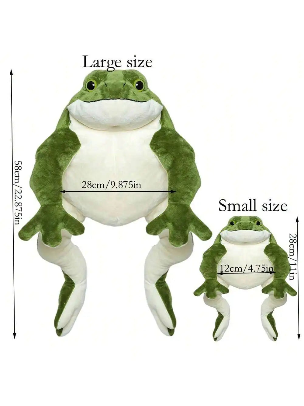 Frog Plush Toy - Soft Green Stuffed Animal for Kids