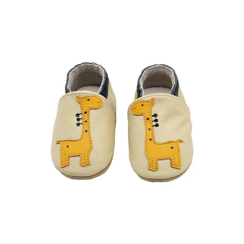 WildStep Leather Baby Moccasins | Animal Soft Sole First Walker Shoes 0-24M