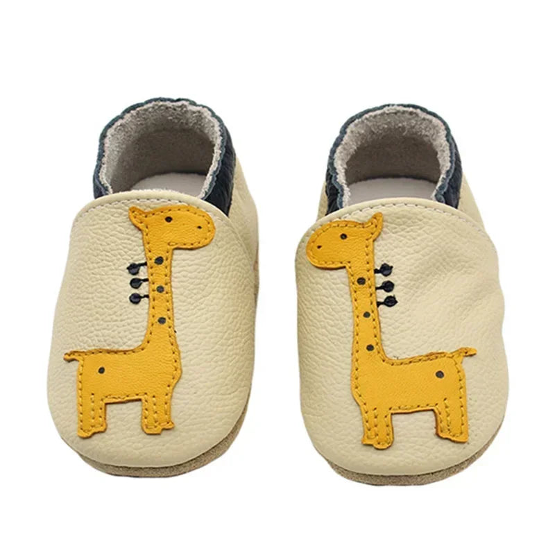 WildStep Leather Baby Moccasins | Animal Soft Sole First Walker Shoes 0-24M