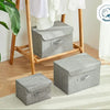 Fabric Organizer Bin with Lid for Home Storage