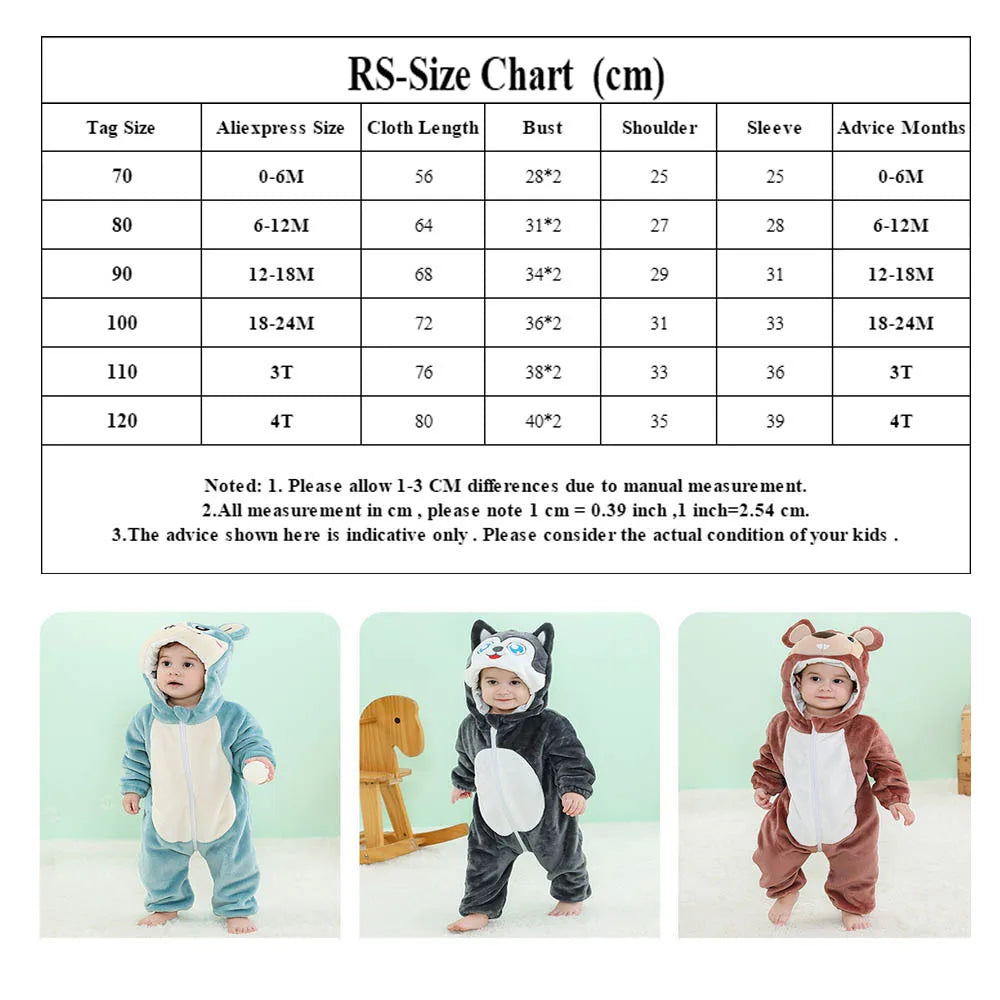 Kids Animal Onesie Pyjamas for Warm Winter Nights & Cozy Playtime