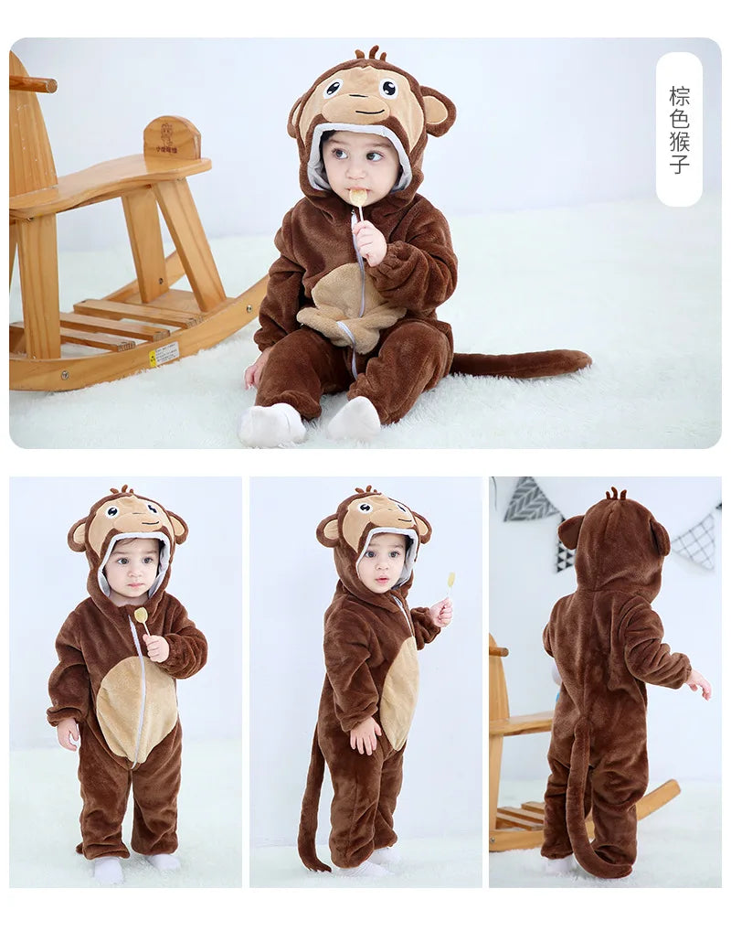 Kids Animal Onesie Pyjamas for Warm Winter Nights & Cozy Playtime