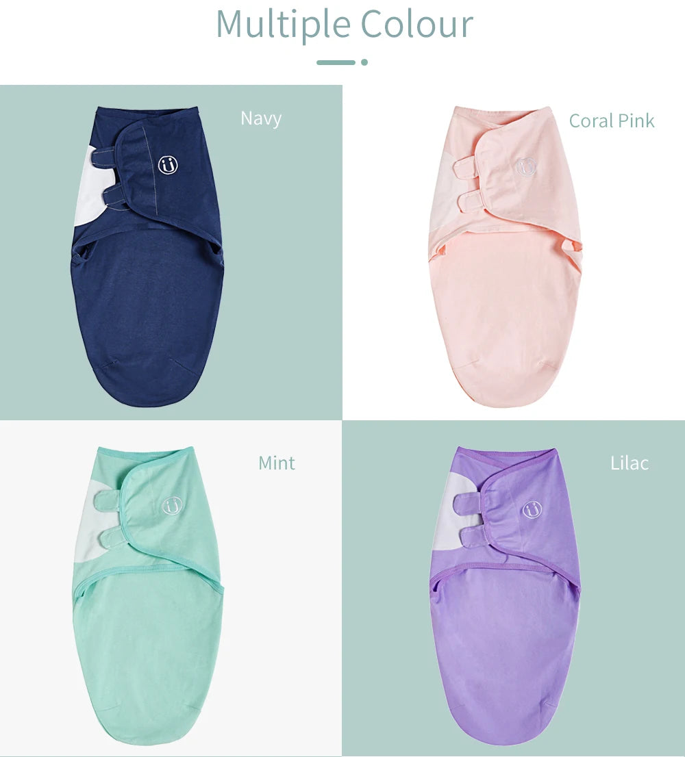 100% Cotton Newborn Swaddle Wrap for Calm, Cozy Sleep
