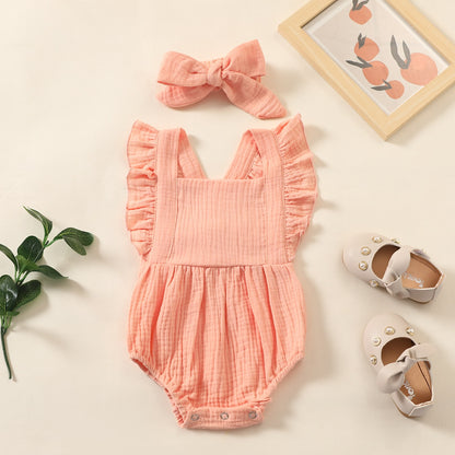Sleeveless Baby Girls Romper