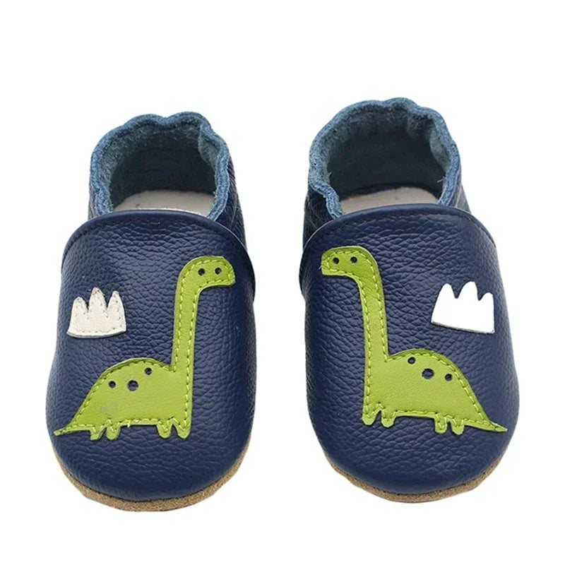 WildStep Leather Baby Moccasins | Animal Soft Sole First Walker Shoes 0-24M