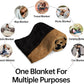 Halloween Throw Blanket - Soft Pumpkin & Bat Flannel Blanket for Bed, Sofa & Decor