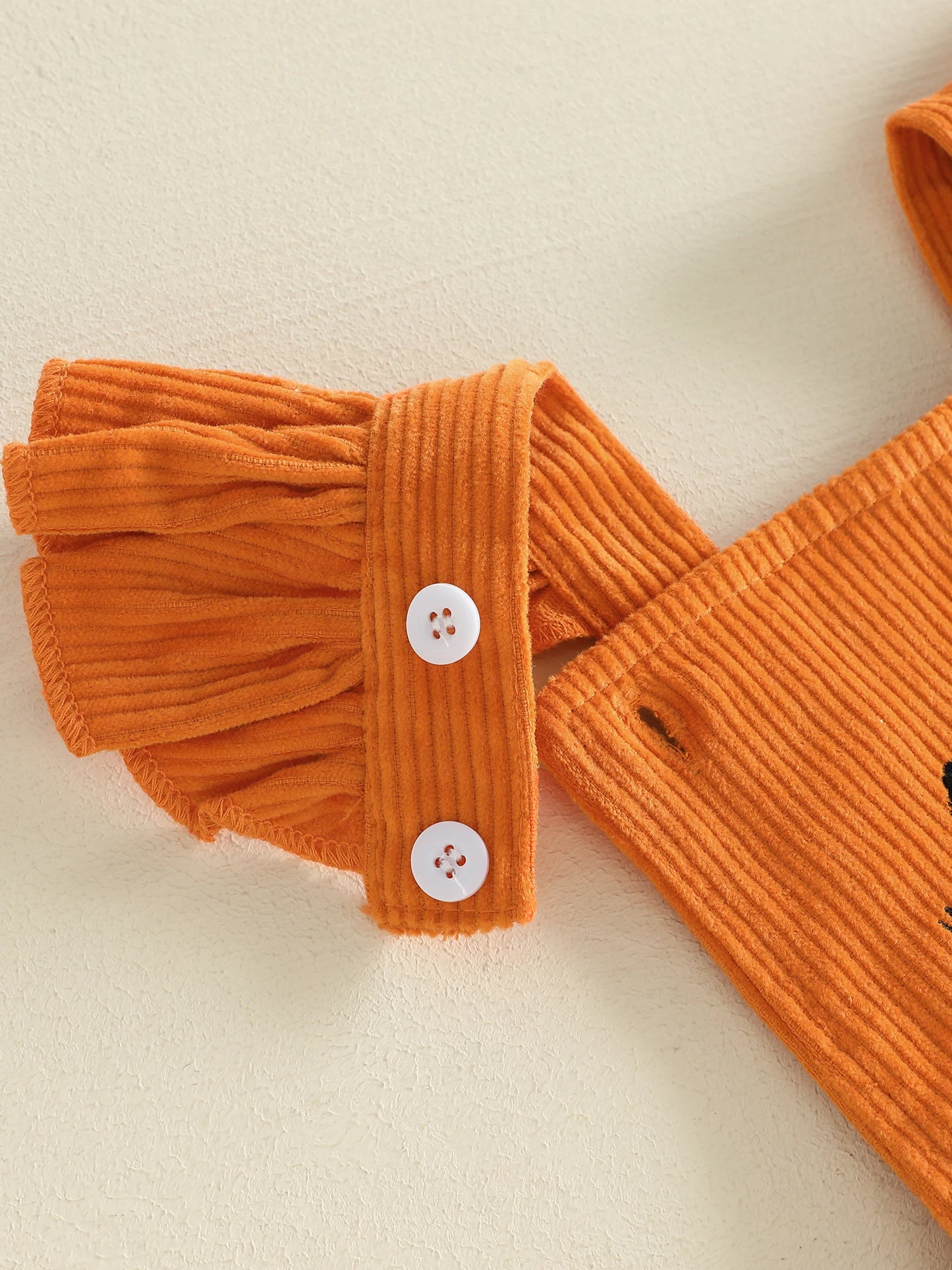 Baby Pumpkin Romper Outfit - Halloween Bodysuit Set with Bow Headband