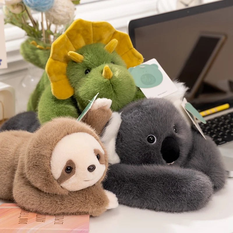 Long Arm Animal Plush Pillow - Soft Cuddly Stuffed Toy for Kids