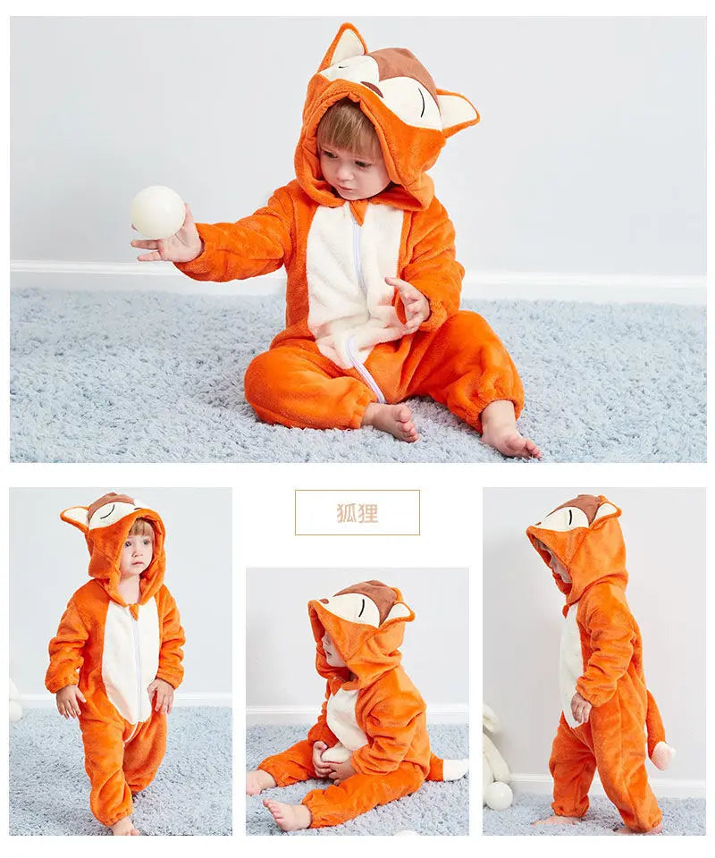 Kids Animal Onesie Pyjamas for Warm Winter Nights & Cozy Playtime