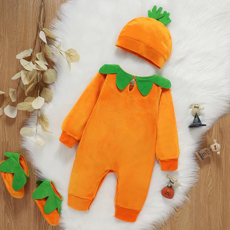 Pumpkin Crew Neck Baby/Infant Romper